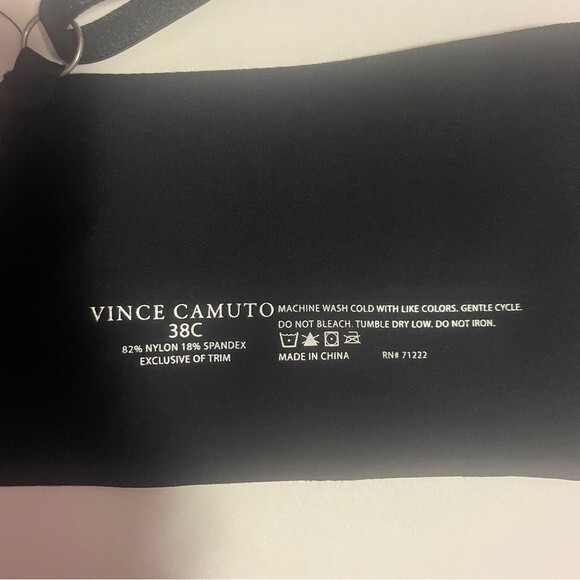 Womens Vince Camuto Black Wire-Free Spacer Bra Size 38C - Picture 3 of 3